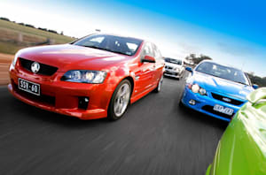 2006 Holden VE Commodore SS SS V Ford Falcon XR8 XR6T comparison