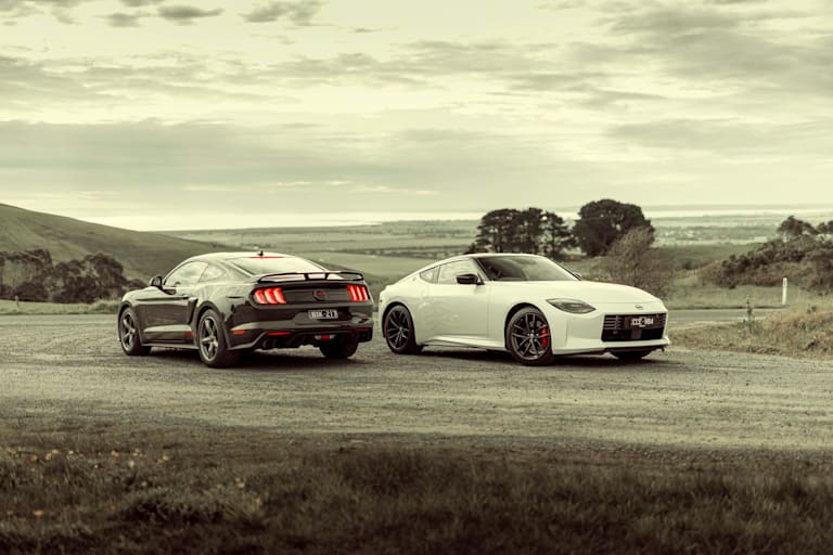 2022 Ford Mustang California Special Vs Nissan Z White Coupe 57 FMC Svs NZ