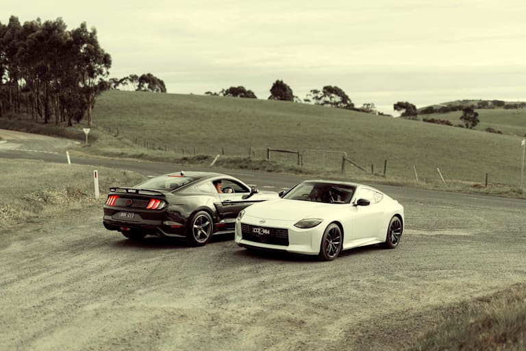 2022 Ford Mustang California Special Vs Nissan Z White Coupe 75 FMC Svs NZ
