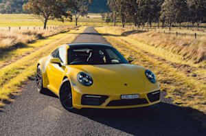 2022 Porsche 911 GTS Yellow Exterior Static 1