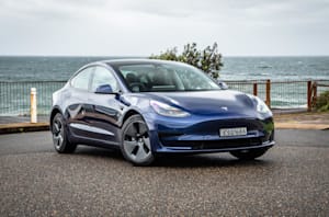 Wheels Reviews 2022 Tesla Model 3 Deep Blue Metallic Australia Static Front 1 S Rawlings